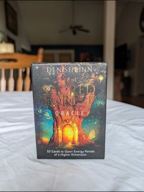 Denise Linn Sacred Forest Oracle Deck - Forest Art Box with Gold Accents